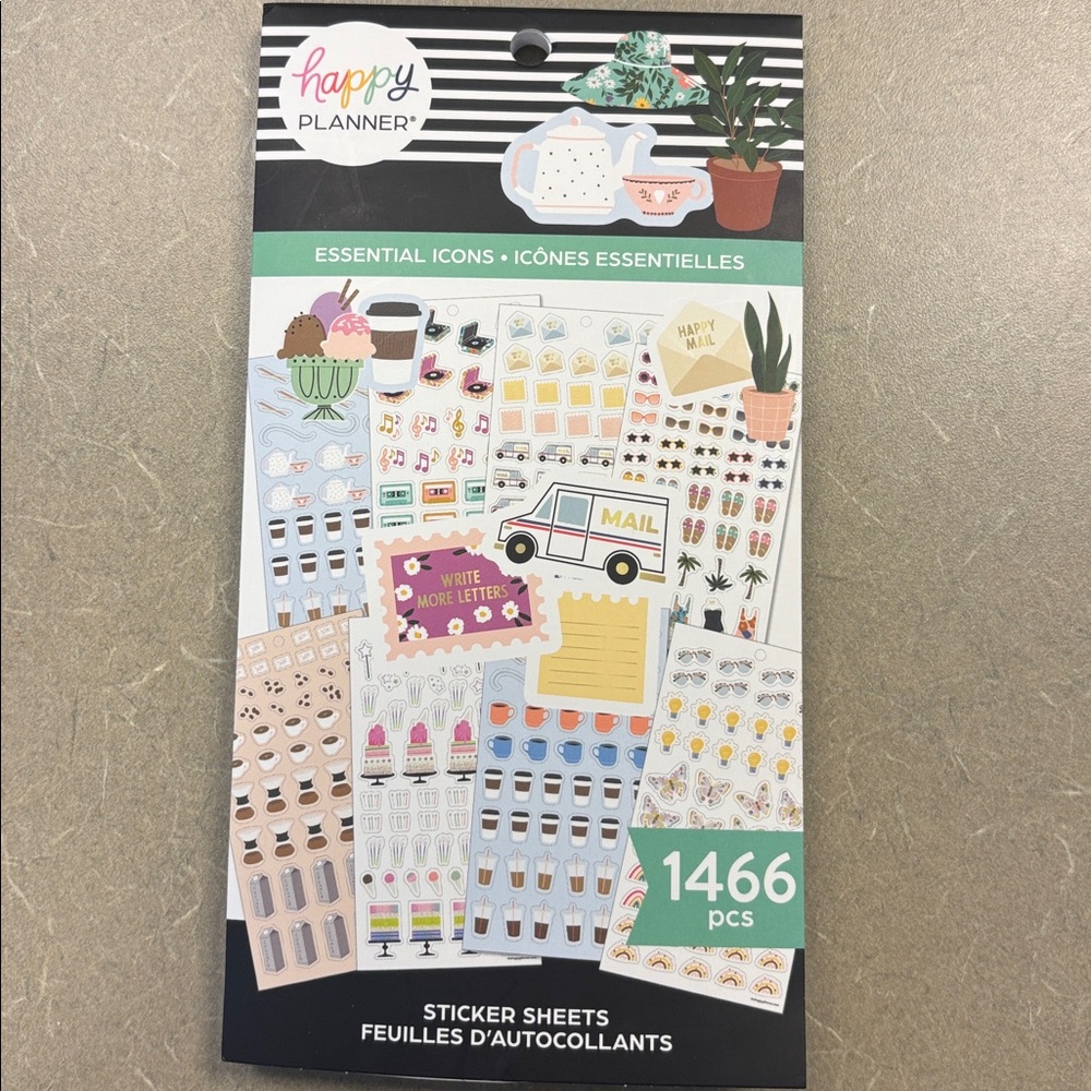 Happy Planner Brand ESSENTIAL ICONS Sticker Book - 1466 pieces